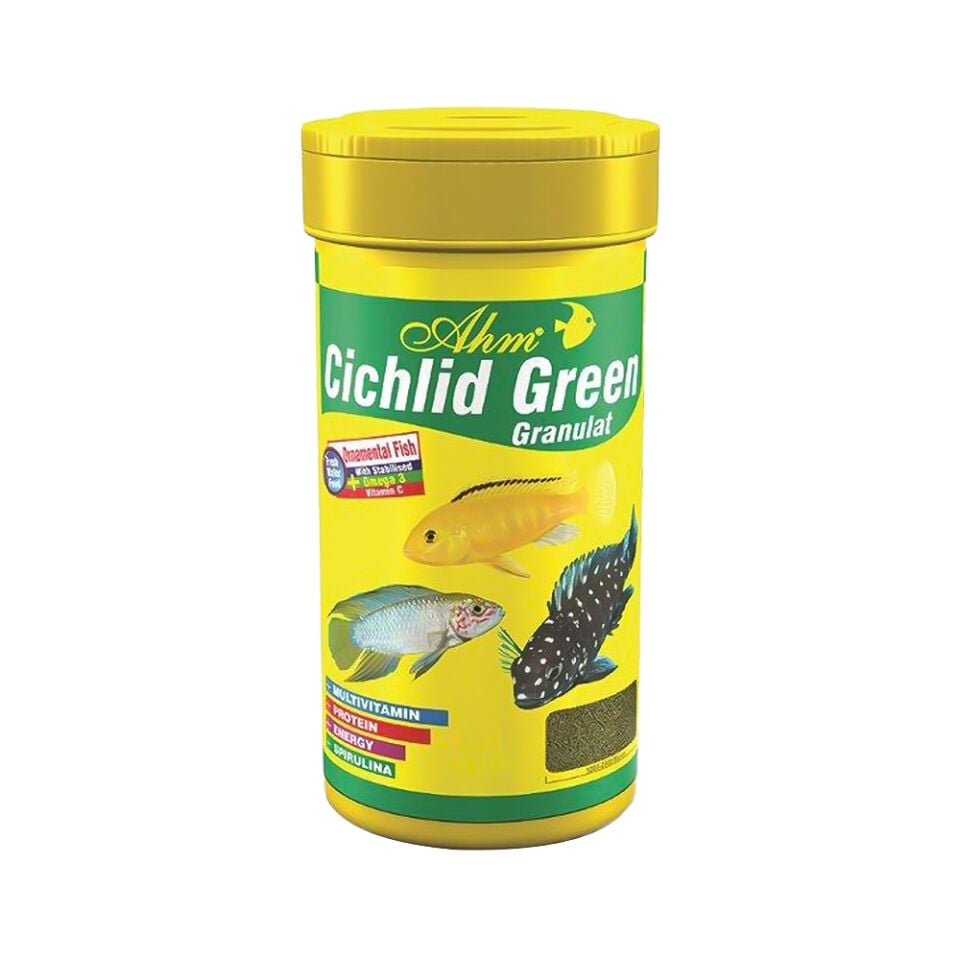 Ahm Cichlid Green Granulat Balık Yemi (100 ml)