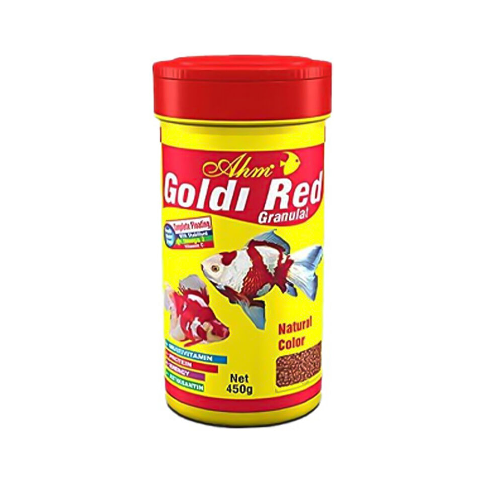 Ahm Goldi Red granulat Balık Yemi (100 ml)