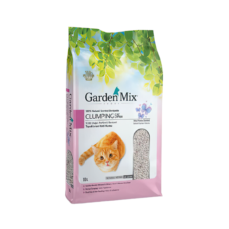 Garden Mix Bentonit Bebek Pudralı İnce Taneli Kedi Kumu (10 L)