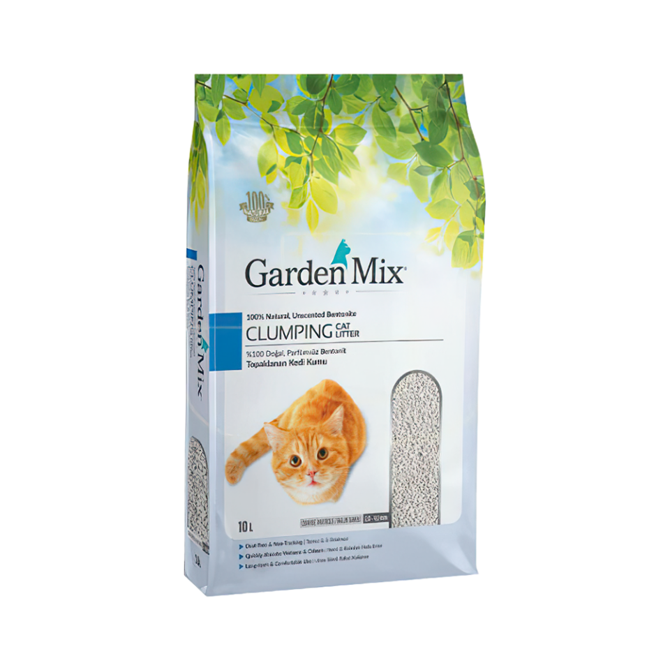 Garden Mix Bentonit Parfümsüz Kalın Taneli Kedi Kumu (10 L)