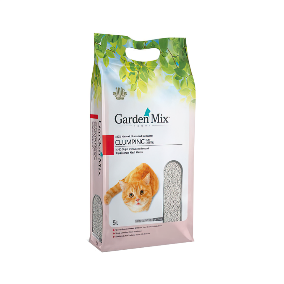 Garden Mix Bentonit Parfümsüz İnce Taneli Kedi Kumu (5 L)