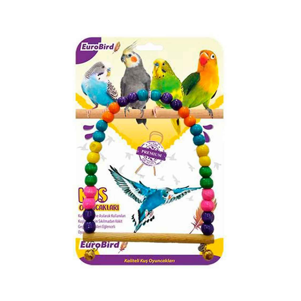 EuroBird Kuş Oyuncağı Boncuklu Oval Salıncak