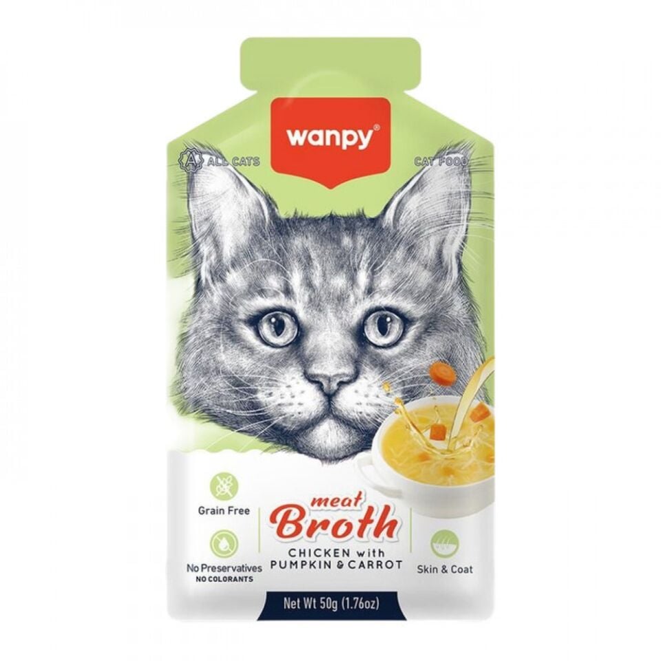 Wanpy Bal Kabağı, Havuç & Tavuk Eti Çorbası (50 g)
