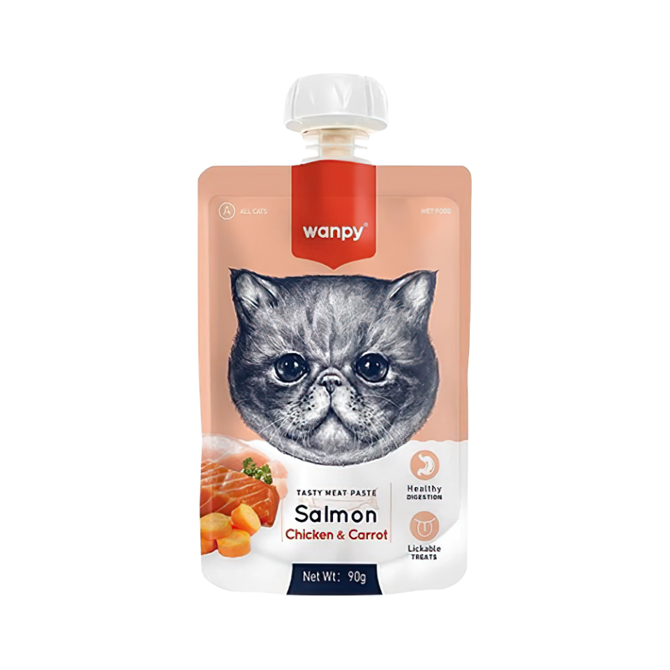 Wanpy Taze Somonlu ve Tavuk Etli Kedi Et Ezmesi (90 g)