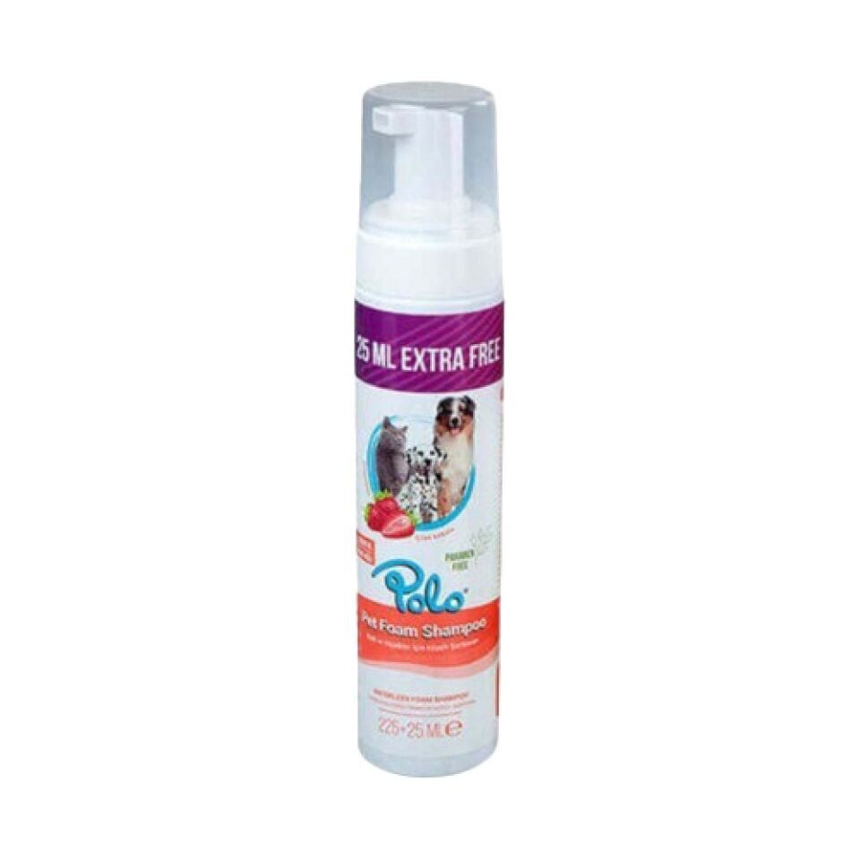 Polo Çilek Kokulu Durulanmayan Kedi ve Köpek Şampuanı (250 ml)
