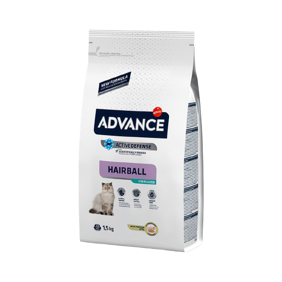 Advance Hairball Hindi Etli Kısırlaştırılmış Kedi Maması (3 kg)