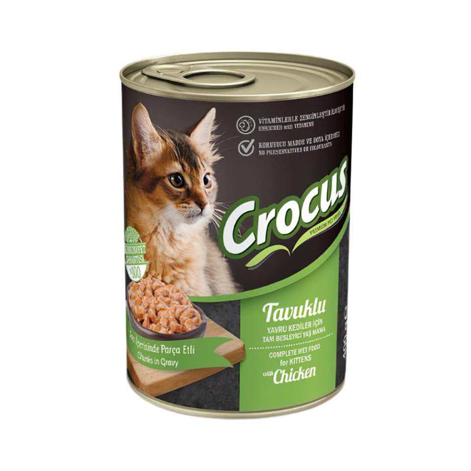 Crocus Tavuk Etli Yavru Kedi Konserve Maması (400 g)