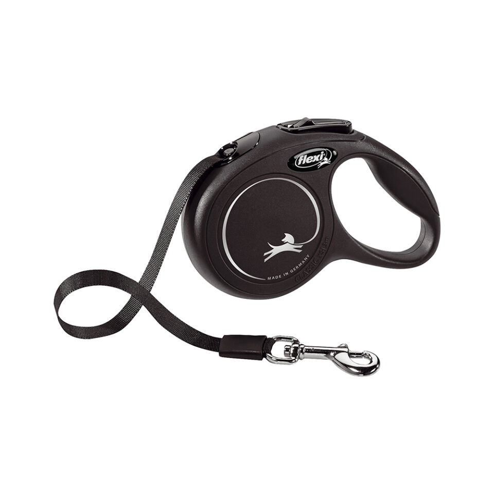 Flexi Black Design Large Mavi Şerit Otomatik Gezdirme Tasması (5 m)