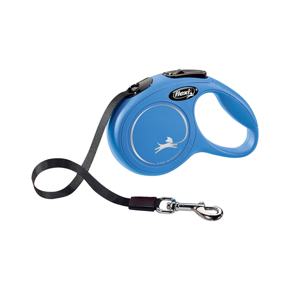 Flexi New Classic Şerit Mavi Otomatik Tasma XS (3 m)