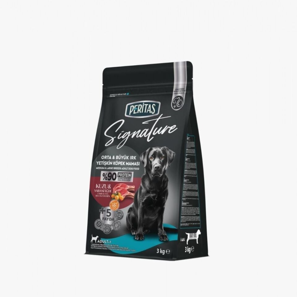 Peritas Signature Kuzu Etli Orta ve Büyük Irk Yetişkin Köpek Maması (3 kg)