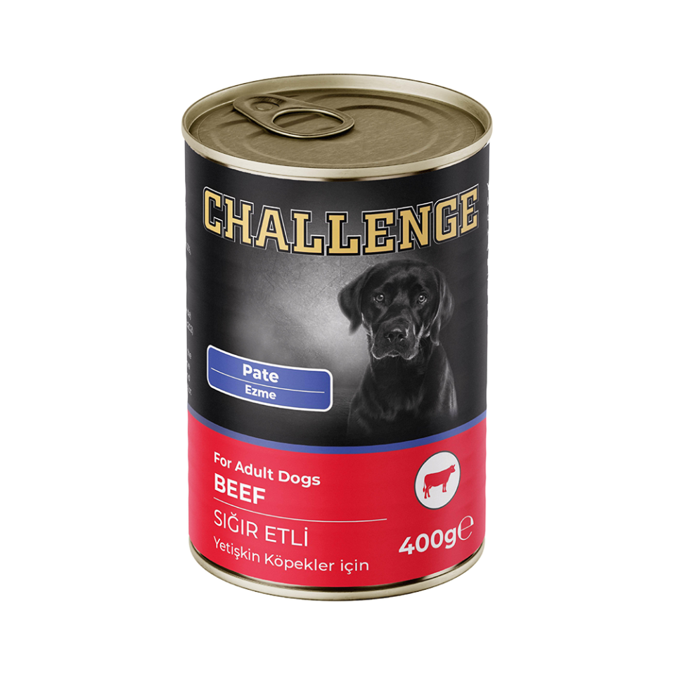 Challenge Pate Sığır Etli Yetişkin Köpek Konservesi (400 g)