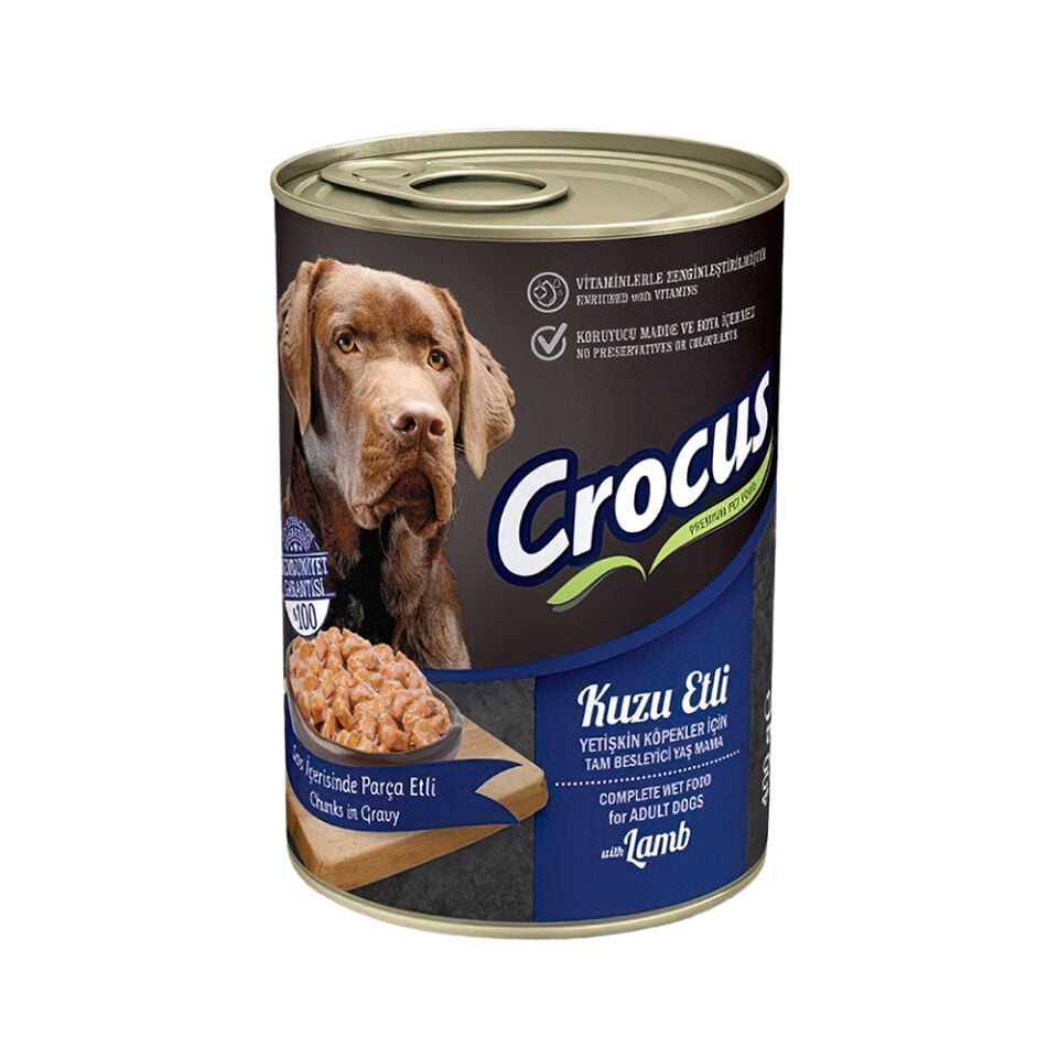 Crocus Kuzu Etli Yetişkin Köpek Pouch Yaş Mama (400 g)
