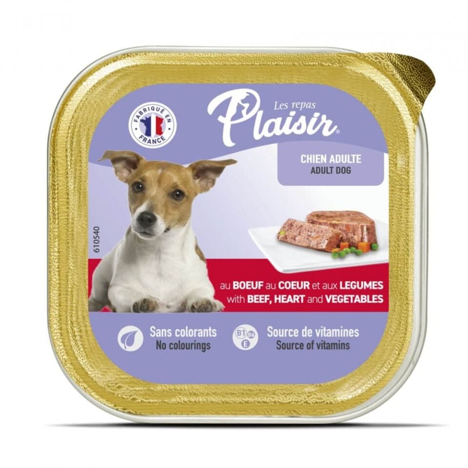 Plaisir Biftek Etli ve Sebzeli Yetişkin Köpek Konserve Maması (150 g)