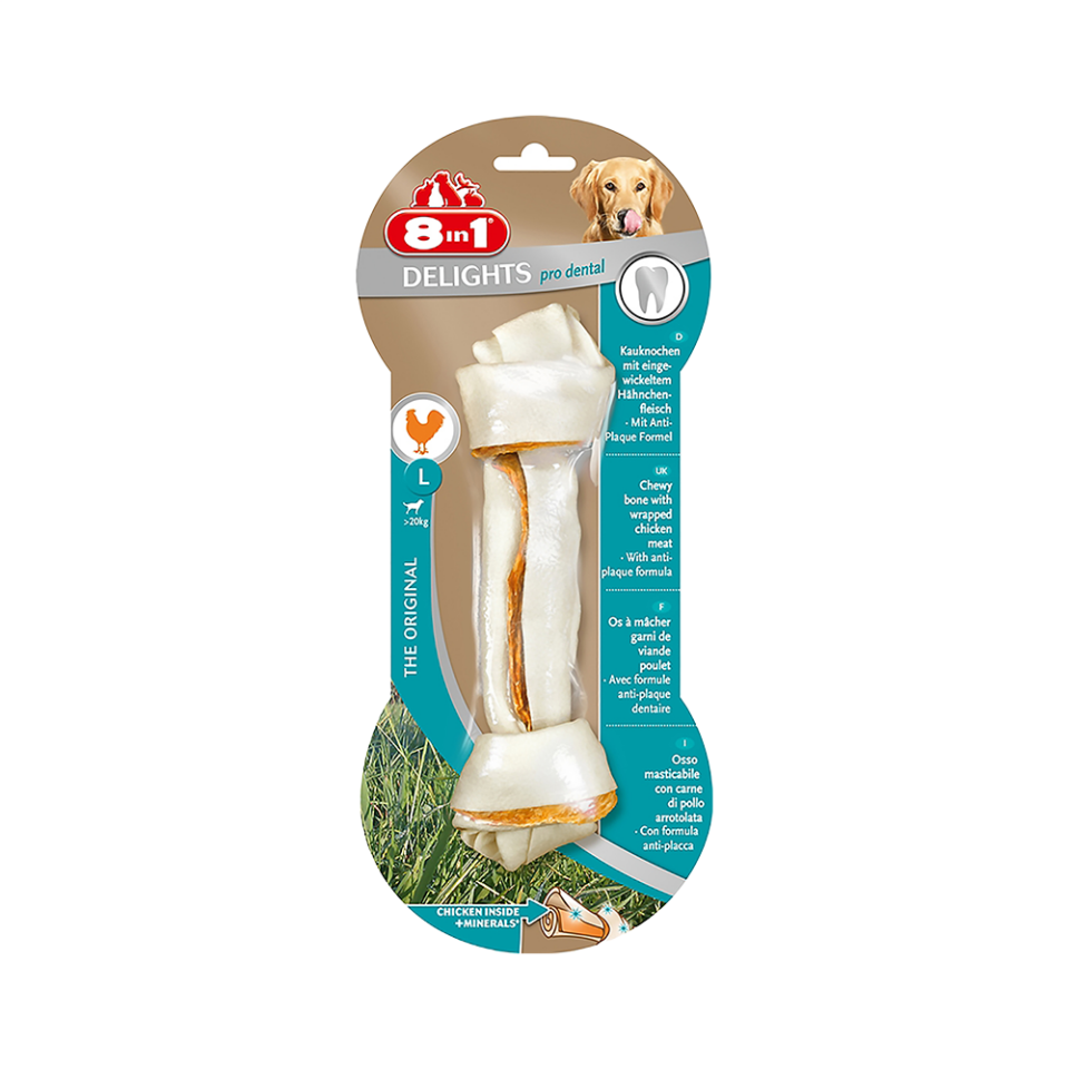 8in1 Dental Tavuk Etli Düğüm Köpek Kemik L (85 g)