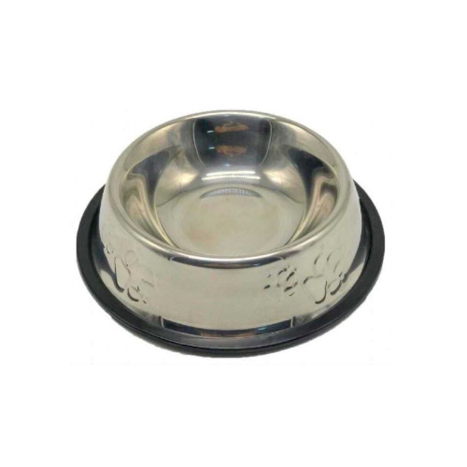 Petpretty Ally Paws Pati Desenli Çelik Mama Kabı (22 cm)