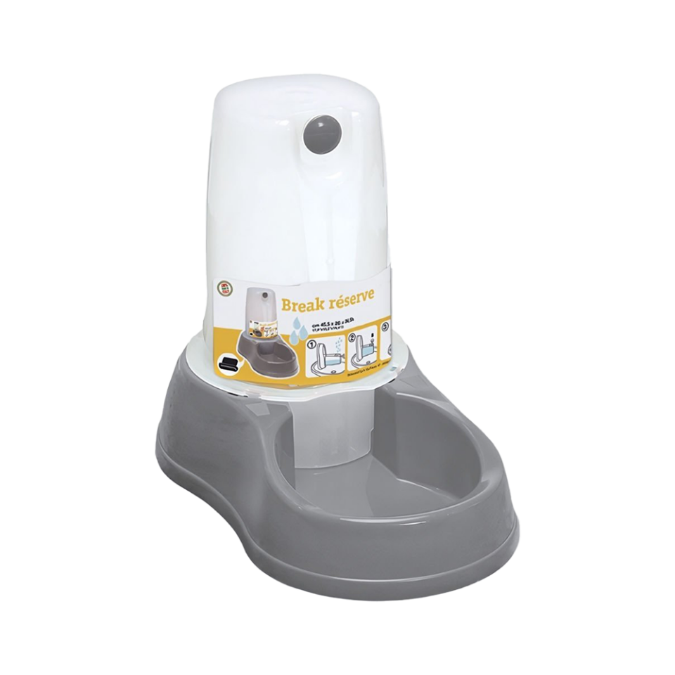 Stefanplast Rezerv Hazneli Gri Su Kabı 28,5 x 18,5 x 22 cm (1,5 L)