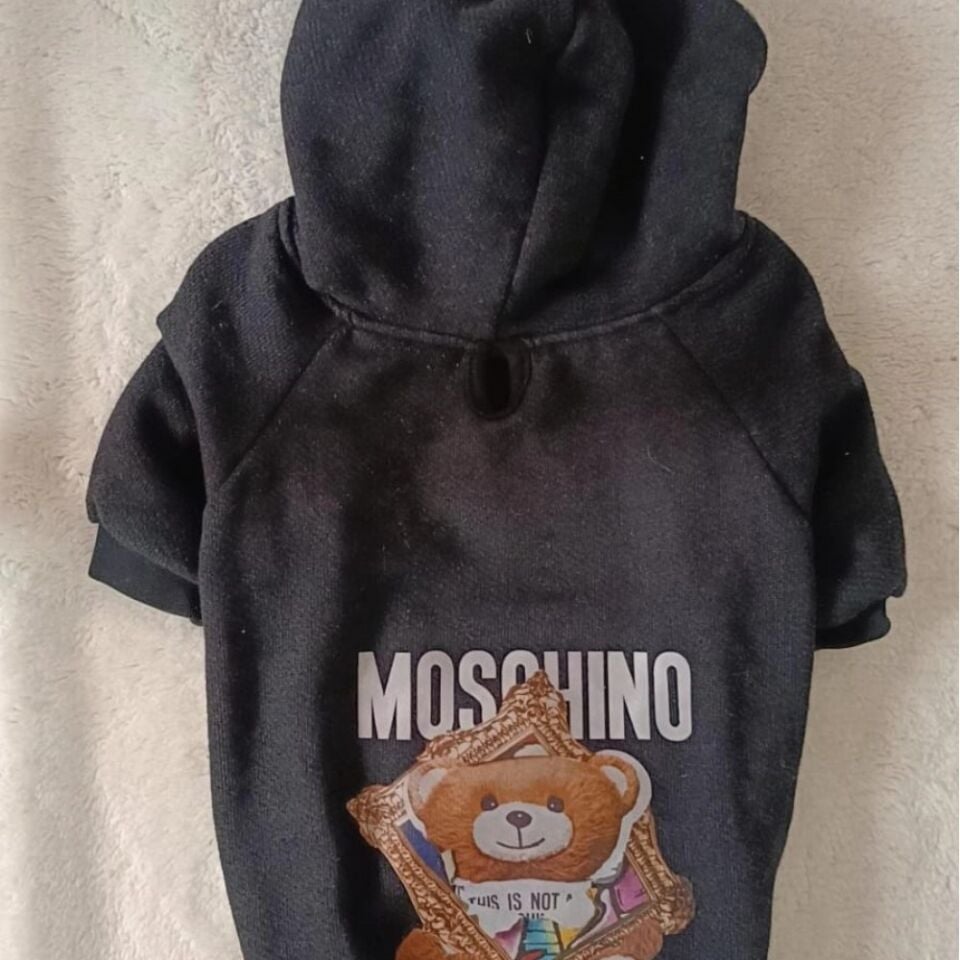 TASMA DELİKLİ SWEAT SİYAH-MOSHİNO-XXL
