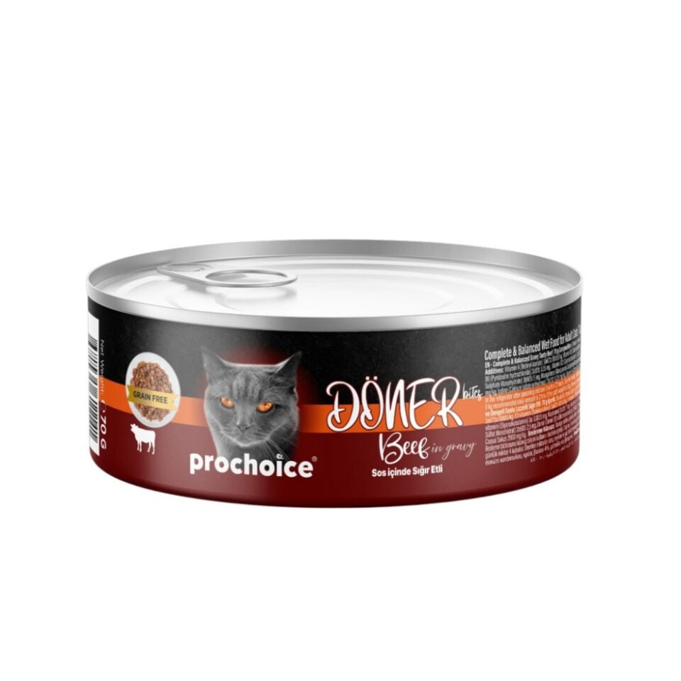 PROCHOICE DÖNER BİTES ADULT CAT BEEF 70GR