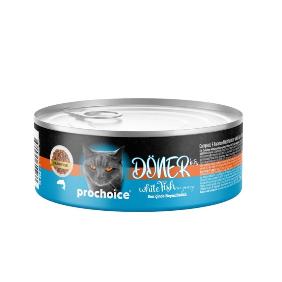 PROCHOICE DÖNER BİTES ADULT CAT WHİTEFİSH 70GR