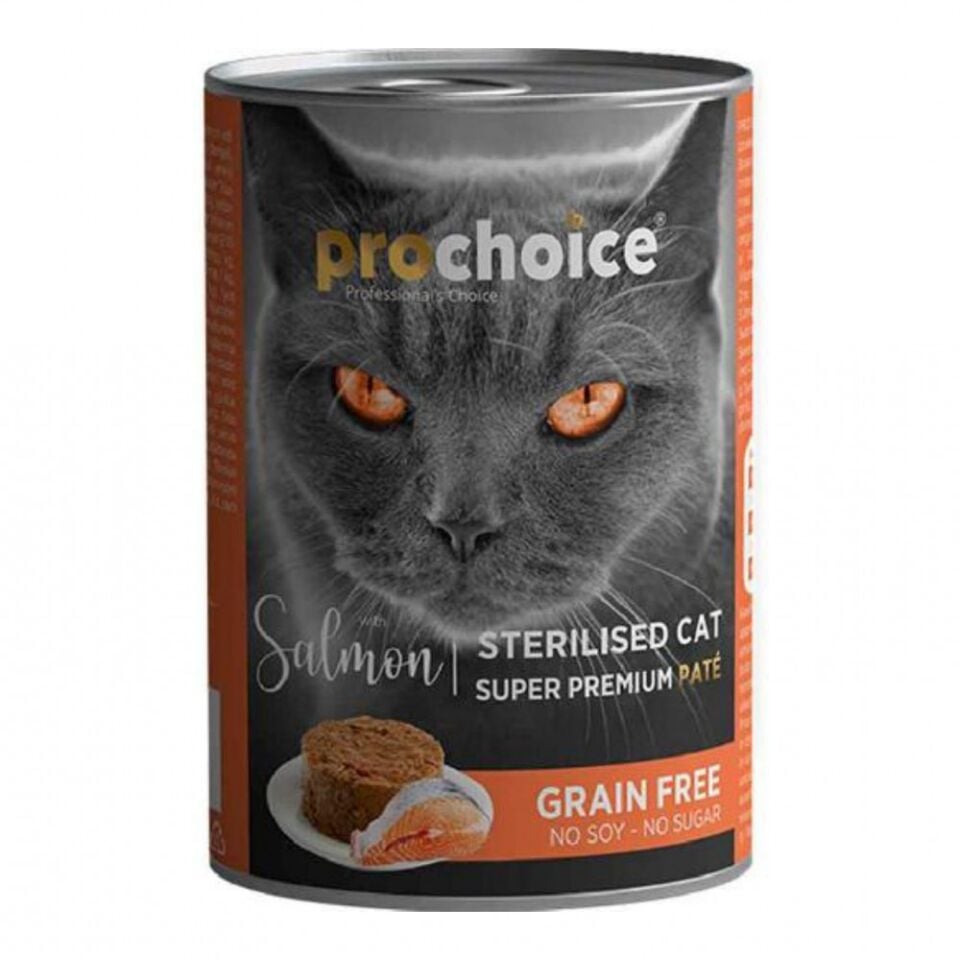 Prochoice Somonlu ve Etli Kısırlaştırılmış Kedi Konserve Maması (400 g)