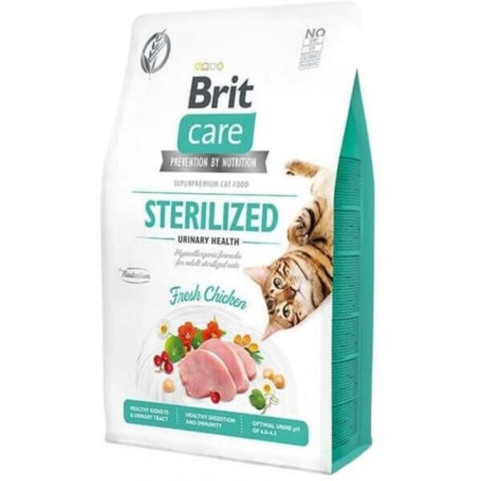 BRİT CARE TAHILSIZ STERİLİSED URİNARY TAVUKLU KEDİ MAMASI 2KG