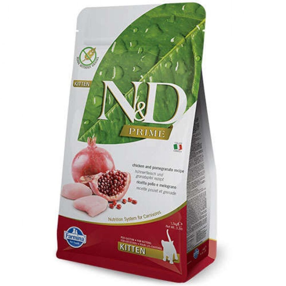 N&D Tahılsız, Tavuk Etli & Narlı Yavru Kedi Maması (1,5 kg)