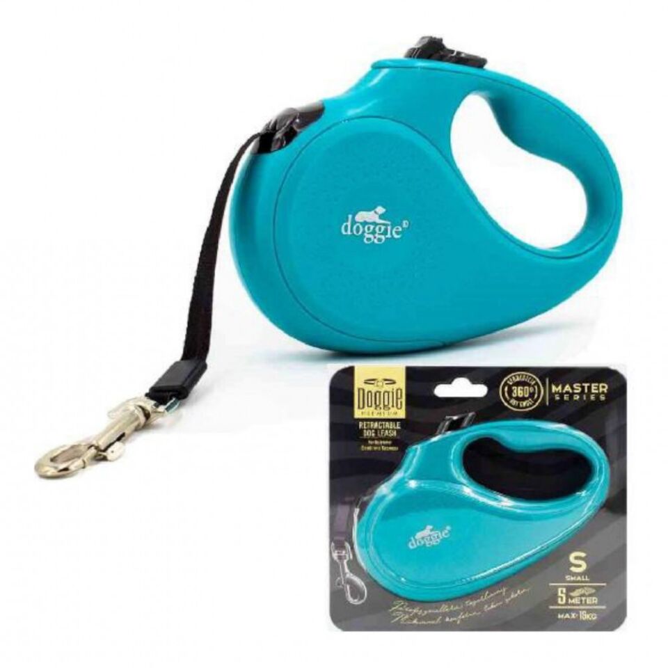 Doggie Master Otomatik Turkuaz Köpek Tasması S (15 kg)