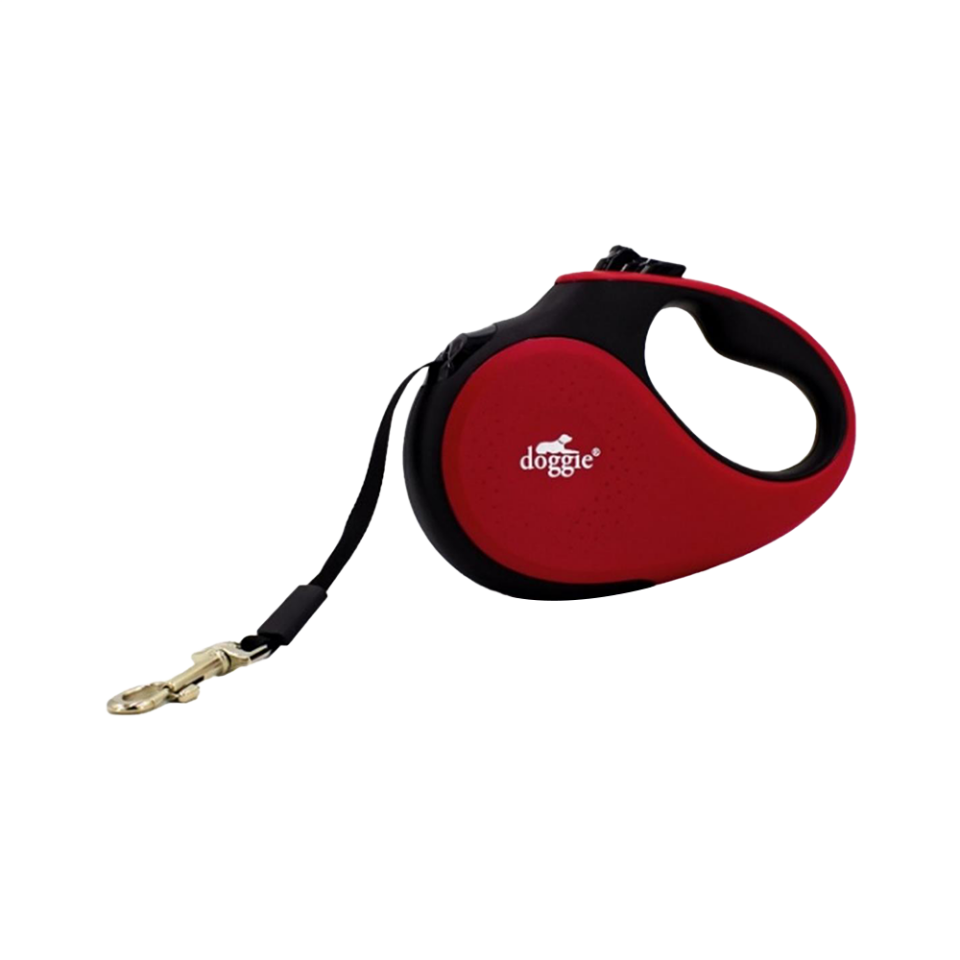 Doggie Otomatik Köpek Tasması Soft Kırmızı S (15 kg)